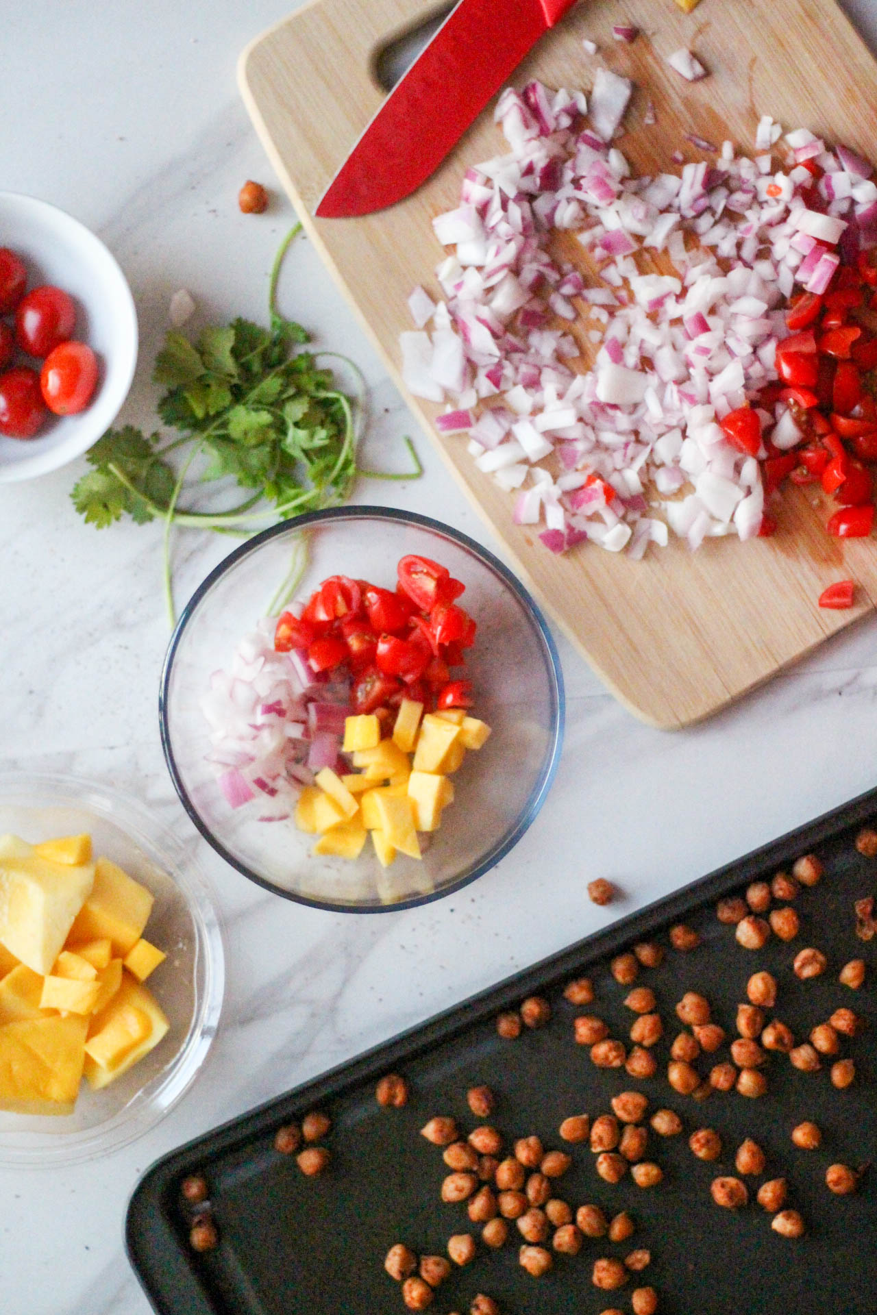Summer Mango Chickpea Taco Unmixed