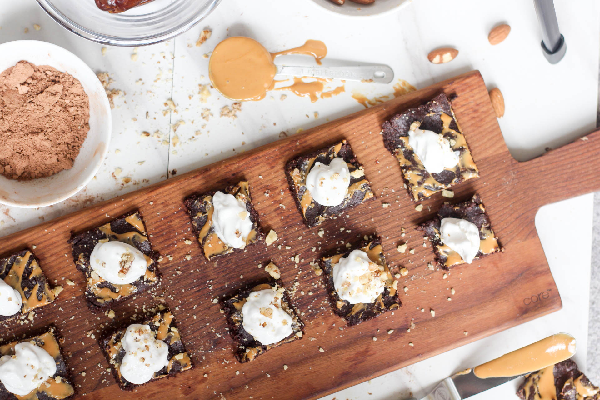 No Bake Peanut Butter Brownies - Final photo