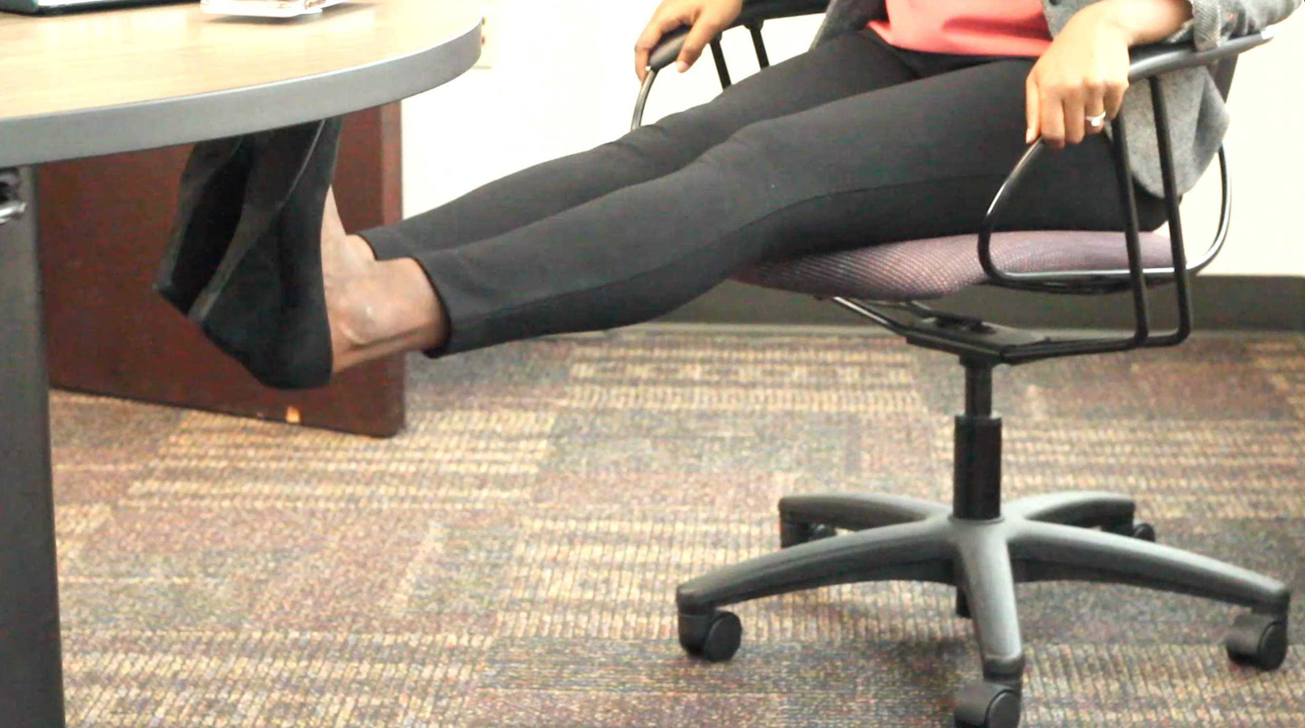  5 Easy Moves you can do at your desk - Leg Kicks