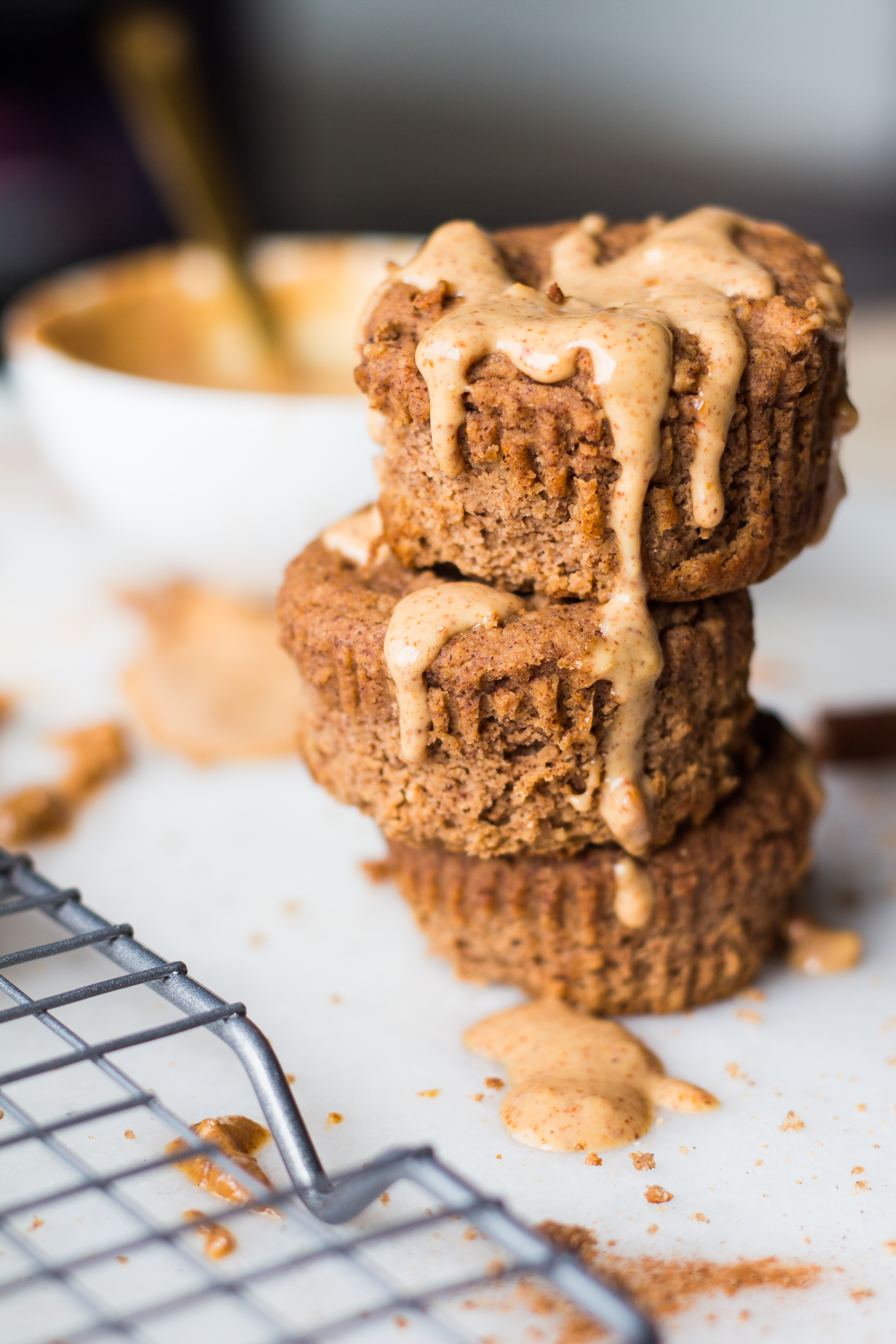 Vegan Almond Butter Cinnamon Muffins