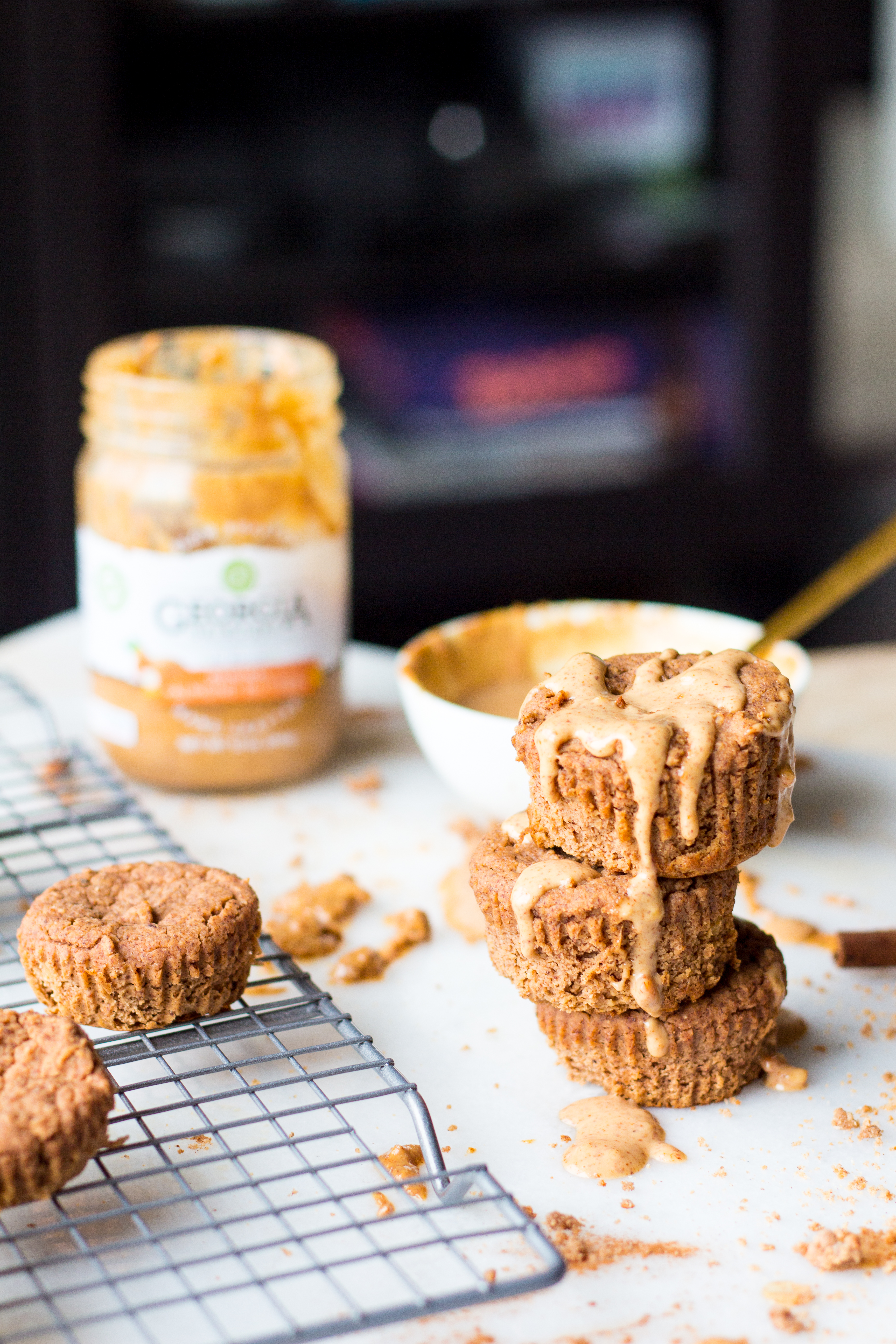 Vegan Almond Butter Cinnamon Muffins