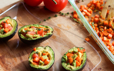 Avocado & Roasted Sweet Potato Cups