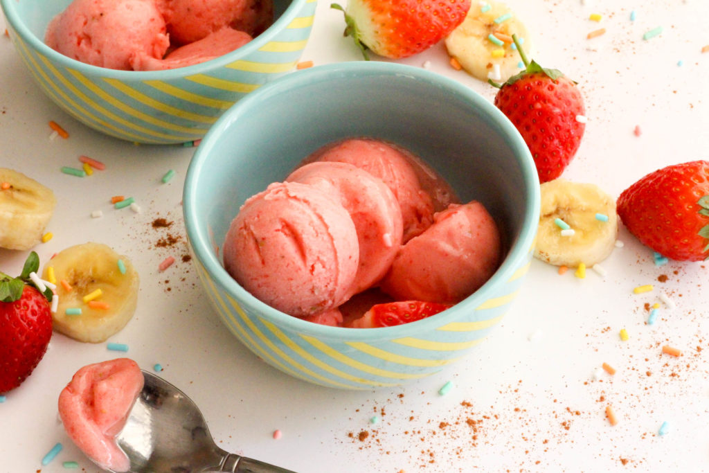 Vegan Strawberry Banana Ice Cream Fit Life with Fran