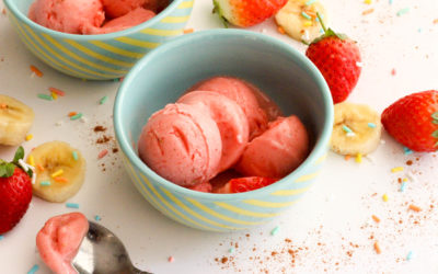 Vegan Strawberry Banana Ice Cream