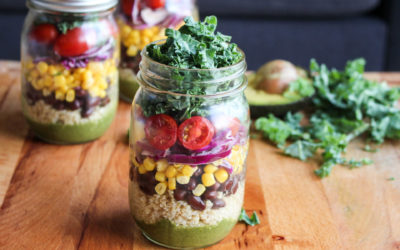 Southwestern Avocado Quinoa Mason Jar Salad