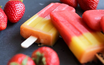 5-Ingredient Easy Strawberry Mango Popsicles