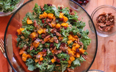 Roasted Butternut Squash Quinoa & Kale Salad