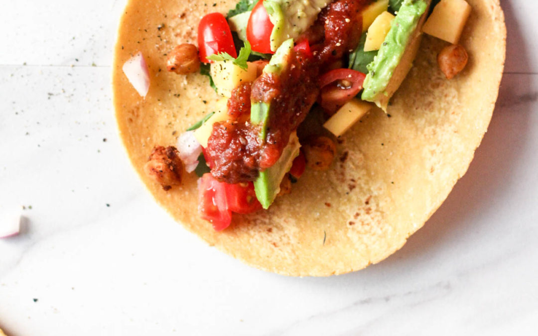 Delicious Mango Chickpea Vegan Tacos