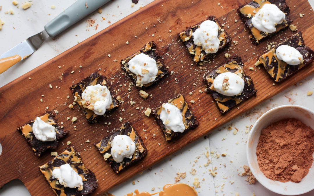 No-Bake  Peanut Butter Vegan Brownie Bites